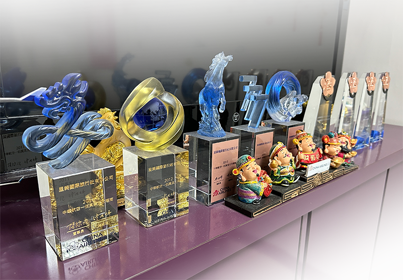 2011-2019榮獲中華航空開票出團量前十名績優廠商